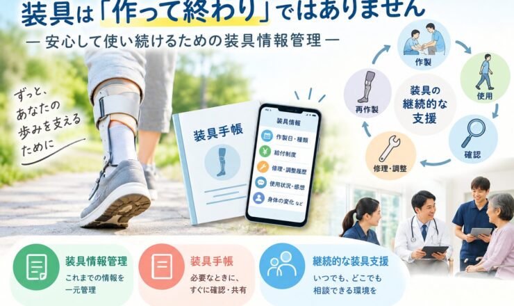 装具は「作って終わり」ではありません ―安心して使い続けるために、装具のこと、記録していますか？―